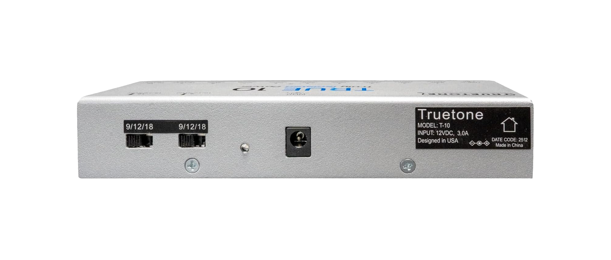 True 10 — rear with 9/12/18V switches and 12VDC input